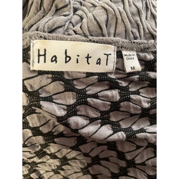 Habitat Size Medium Pullover Blouse Long-Sleeve Gray & Black - Picture 4 of 5